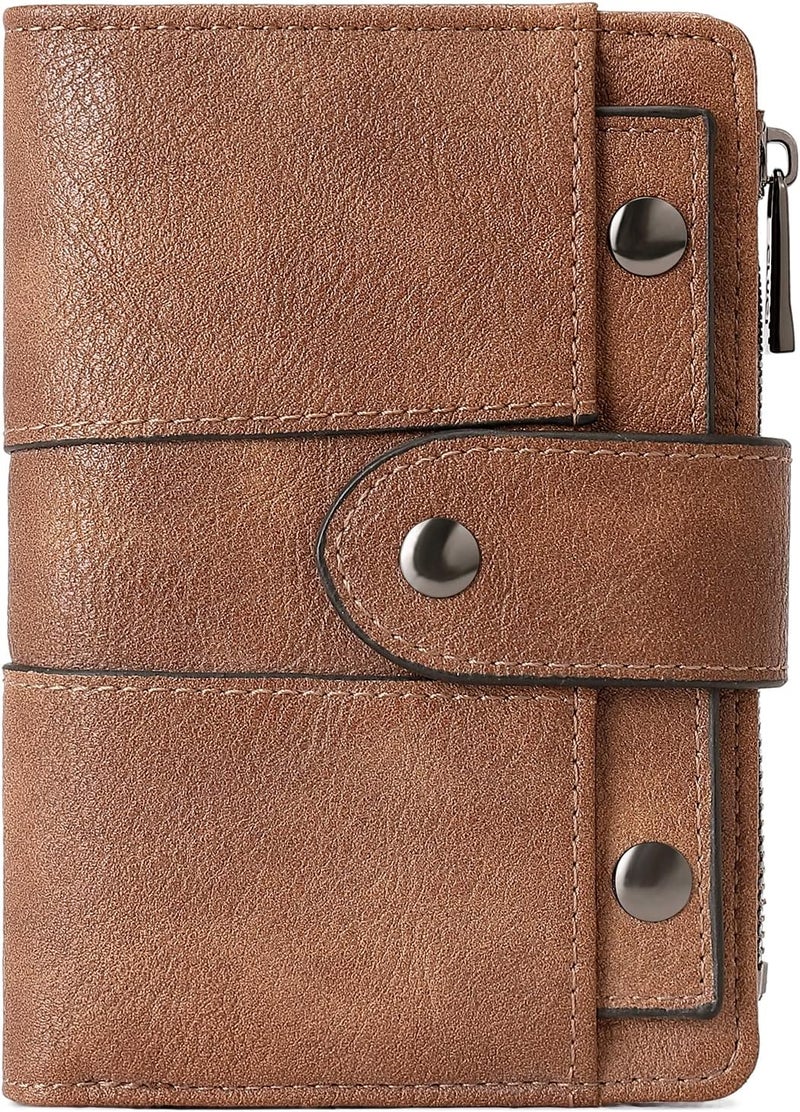 CLUCI Small Wallet for Women Leather Slim Womens Wallet Bifold Multi Card Holder Organizer Designer with Removable ID Window - Image 1